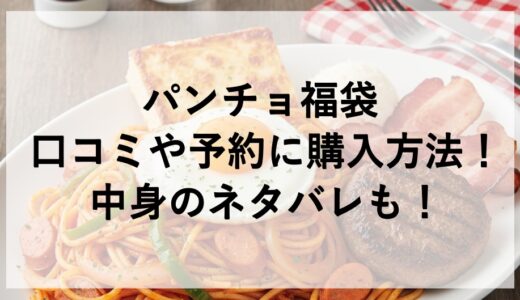 パンチョ福袋2026の口コミや予約に購入方法！中身のネタバレも！