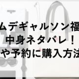 コムデギャルソン福袋2026の中身ネタバレ！値段や予約に購入方法も！