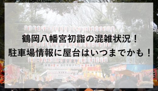 鶴岡八幡宮初詣の混雑状況2026！駐車場情報に屋台はいつまでかも！