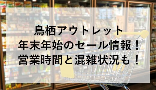 鳥栖アウトレット年末年始2025~2026のセール情報！営業時間と混雑状況も！