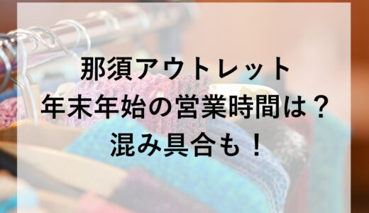 那須アウトレット年末年始2025~2026の営業時間は？混み具合も！